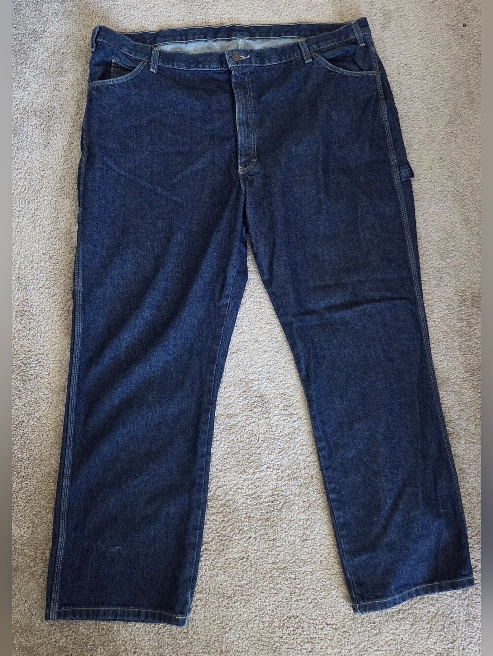 Dickies Vintage Dark Blue Baggy Carpenter Jeans Men's 42 X 30